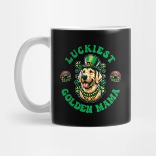 Luckiest Golden Mama - St Patricks Day Golden Retriever Mug